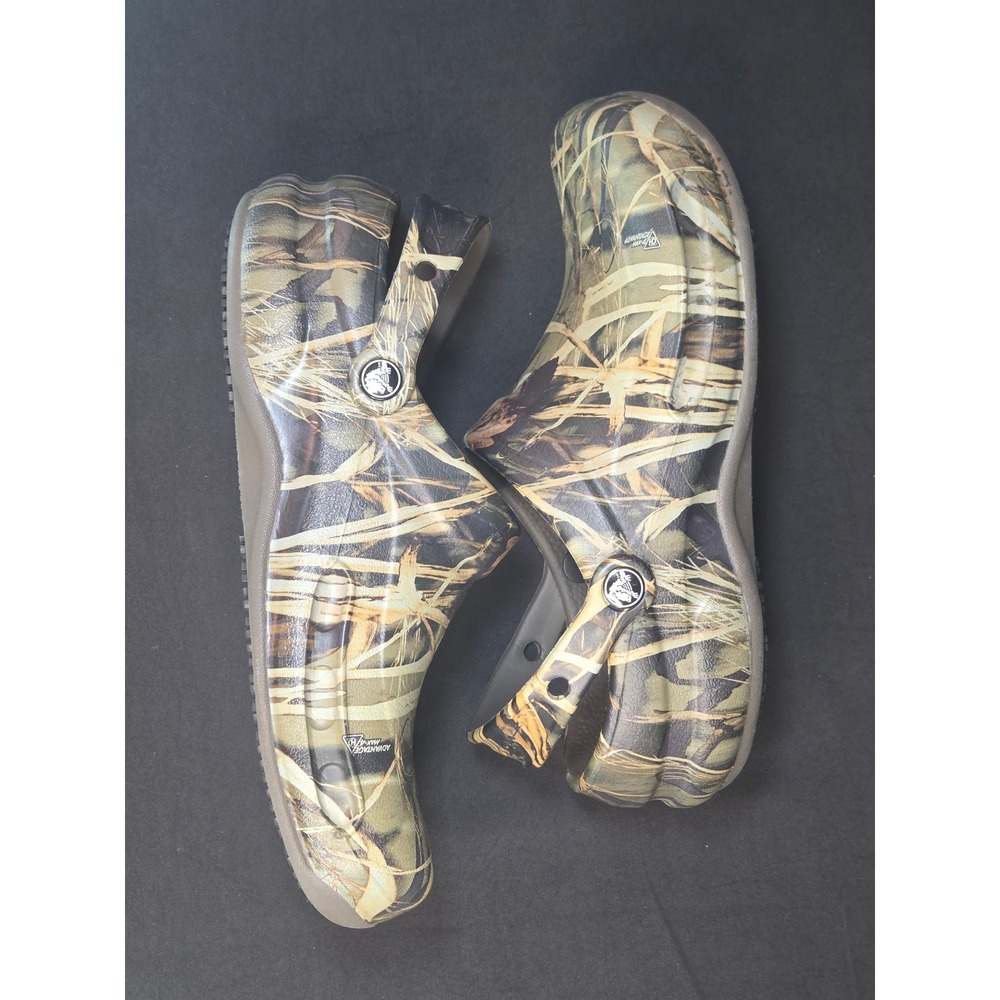 Crocs Bistro Camo Clogs Mens 9 Womens 11 Slip Resistant Work Shoes Max-4 HD
